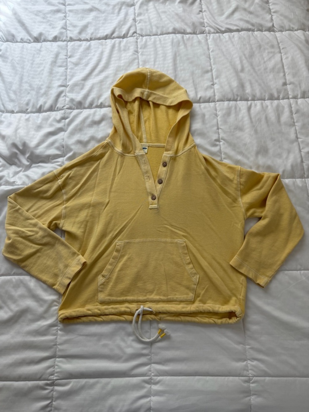 Old Navy Pale Yellow Hooded Pullover
